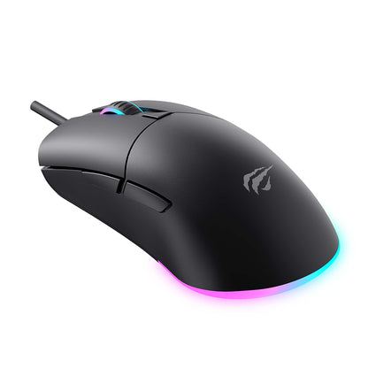 Mouse Gaming Wired USB HAVIT MS1038, RGB, 1200DPI - 7200DPI, 1.6m, Μαύρο