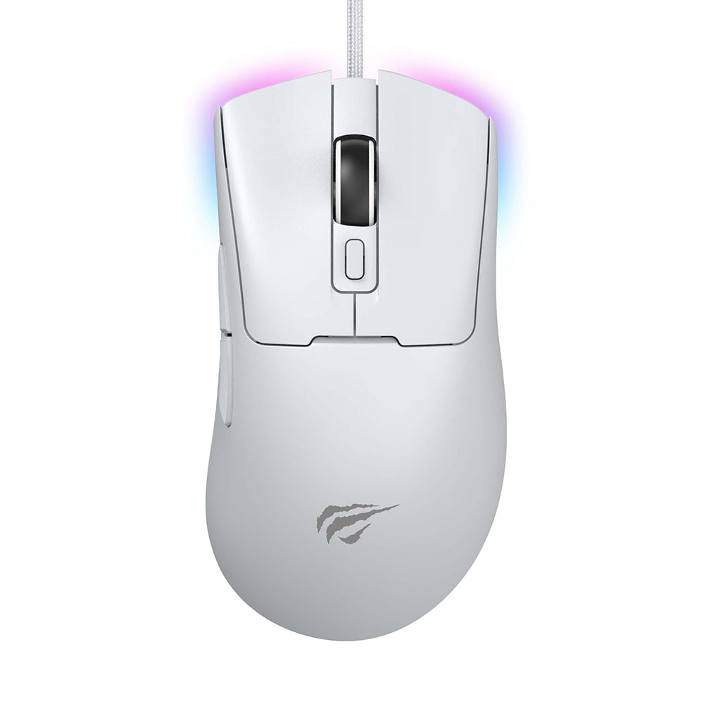 Mouse Gaming Wired USB HAVIT MS966, RGB, 800DPI - 12000DPI, 1.6m, Λευκό