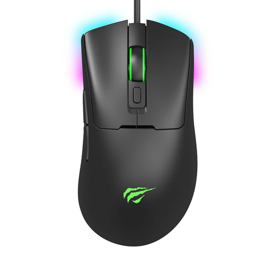 Mouse Gaming Wired USB HAVIT MS966, RGB, 800DPI - 12000DPI, 1.6m, Μαύρο
