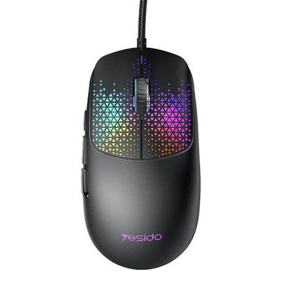 Mouse Gaming Wired USB Yesido KB32, RGB, 7200DPI, Μαύρο