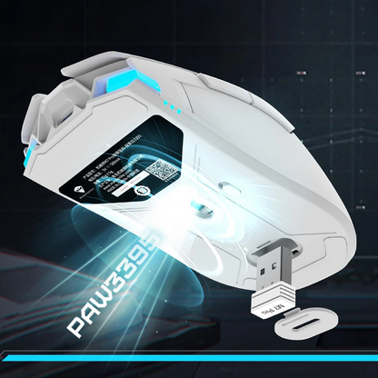 Ασύρματο Gaming Ποντίκι Machenike M7 Pro, RGB, 1000DPI - 26000DPI, Λευκό