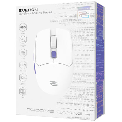 Mouse Gaming Wireless Proove Everon, 800DPI - 10000DPI, Λευκό WMEV00022002