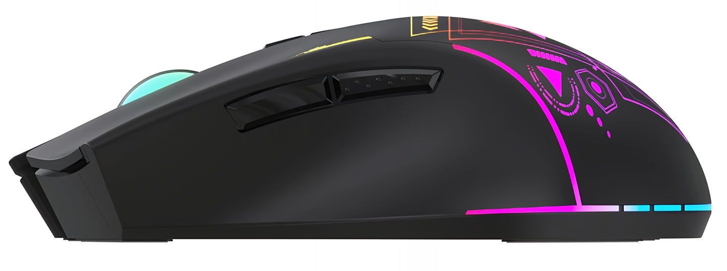 Ασύρματο Gaming Ποντίκι WZK WMGB-3200, 3200DPI, RGB, Μαύρο