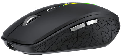 Ασύρματο Gaming Ποντίκι WZK WMGK-1132, 1600DPI, RGB, BT / Wi-Fi, Μαύρο