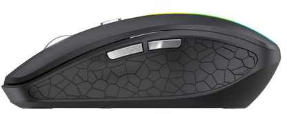 Ασύρματο Gaming Ποντίκι WZK WMGK-1132, 1600DPI, RGB, BT / Wi-Fi, Μαύρο