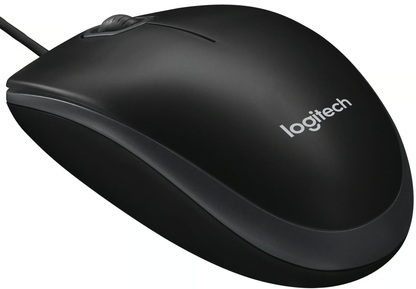 Mouse Wired USB Logitech B100, 1000DPI, Μαύρο 910-003357
