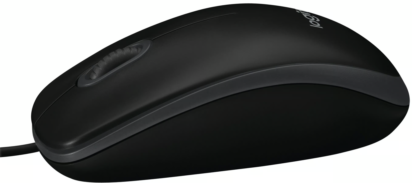 Mouse Wired USB Logitech B100, 1000DPI, Μαύρο 910-003357