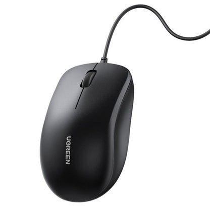 Mouse Wired USB UGREEN MU007, 1200DPI, 1.5m, Μαύρο