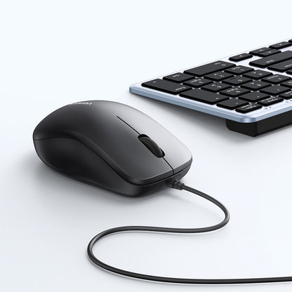 Mouse Wired USB UGREEN MU007, 1200DPI, 1.5m, Μαύρο