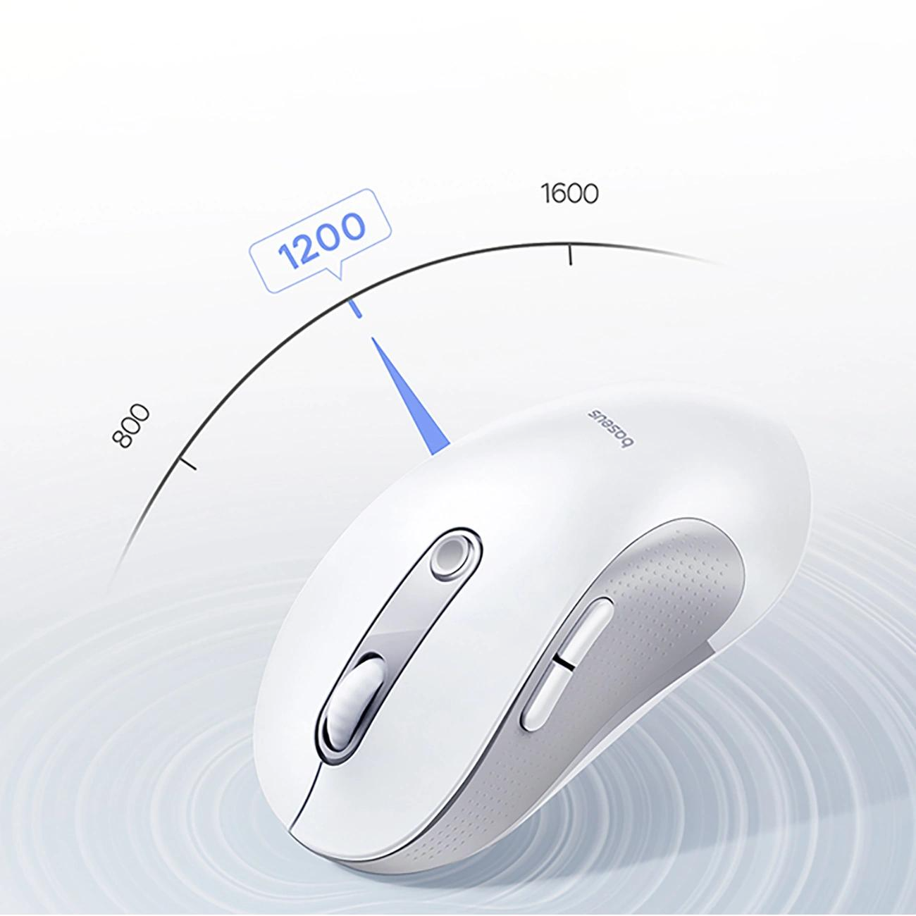 Ασύρματο Ποντίκι Baseus F02, 4000DPI, BT / Wi-Fi, Λευκό B0203202