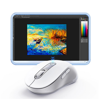 Ασύρματο Ποντίκι Baseus F02, 4000DPI, BT / Wi-Fi, Λευκό B0203202