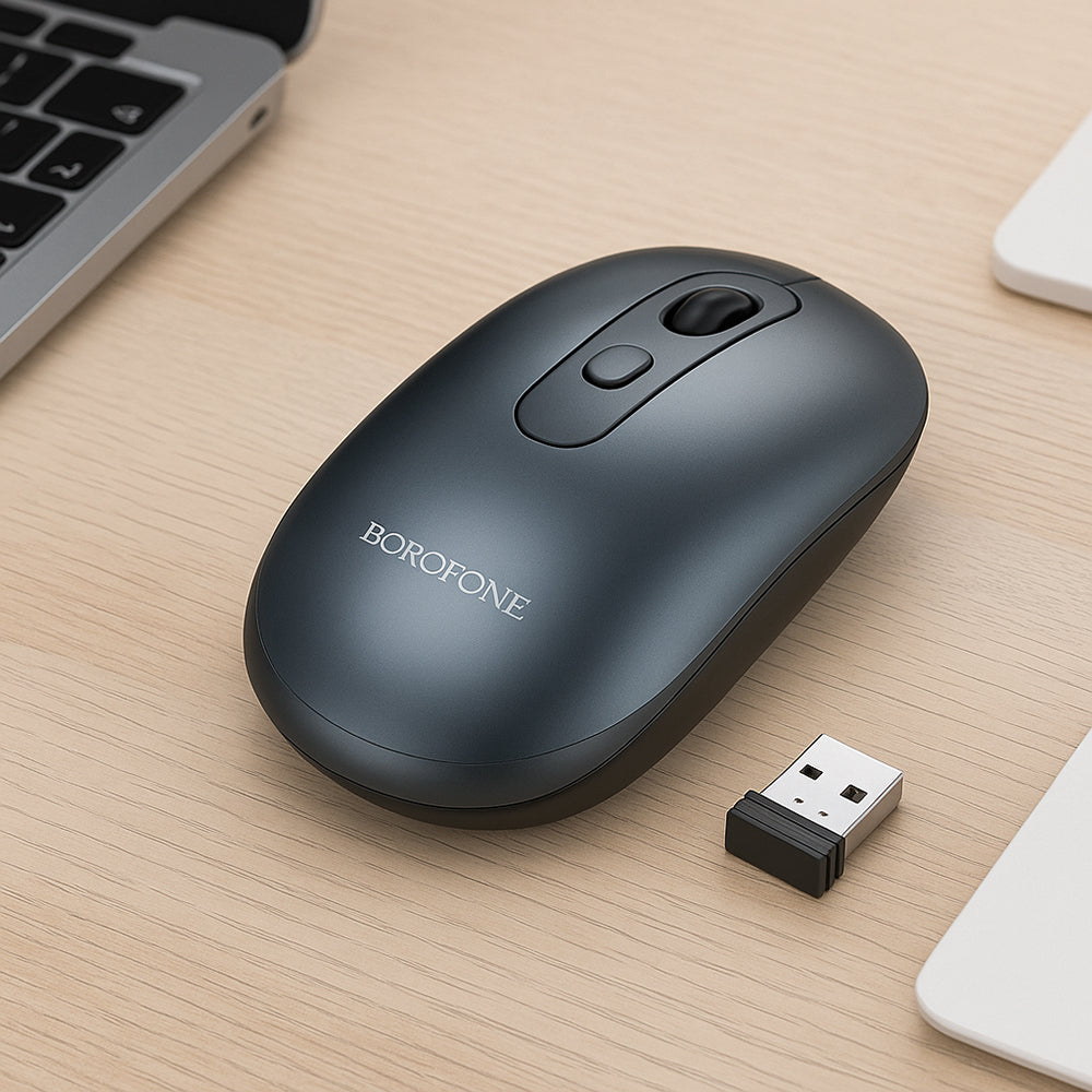 Wireless Mouse Borofone BG13 Winner, 1600DPI, Gray
