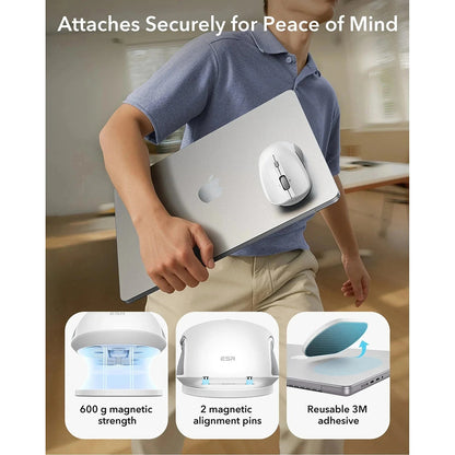 Ασύρματο Ποντίκι ESR MagMouse, 800DPI - 4800DPI, BT / Wi-Fi, Λευκό