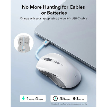 Ασύρματο Ποντίκι ESR MagMouse, 800DPI - 4800DPI, Λευκό