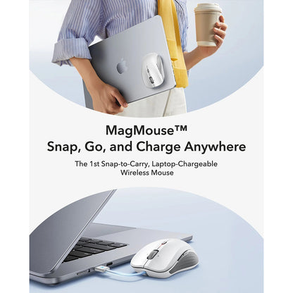 Ασύρματο Ποντίκι ESR MagMouse, 800DPI - 4800DPI, Λευκό