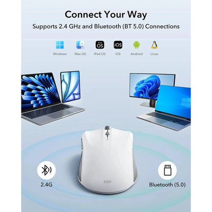 Ασύρματο Ποντίκι ESR MagMouse, 800DPI - 4800DPI, Λευκό