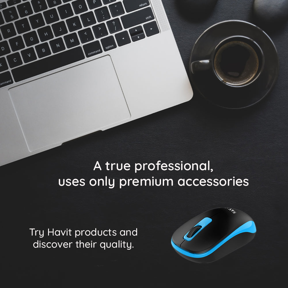Mouse Wireless HAVIT MS626GT, 1200DPI, Μαύρο Μπλε