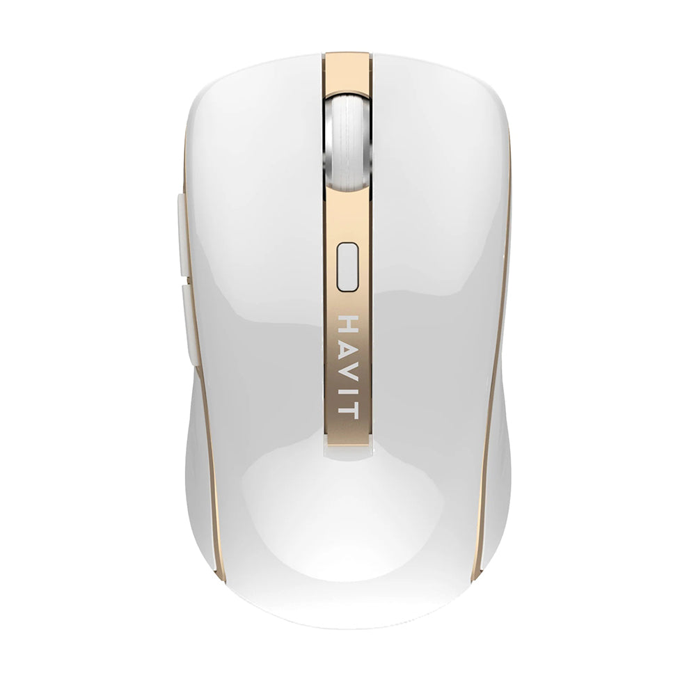 Mouse Wireless HAVIT MS951GT, 1000DPI - 1600DPI, Λευκό Χρυσό