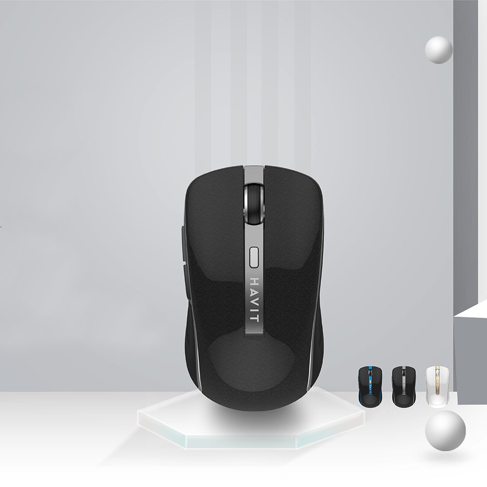 Mouse Wireless HAVIT MS951GT, 1000DPI - 1600DPI, Λευκό Χρυσό