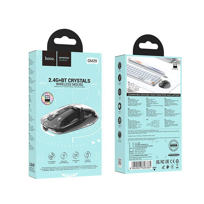 Ασύρματο Ποντίκι HOCO GM29, 1600DPI, BT / Wi-Fi, Μαύρο