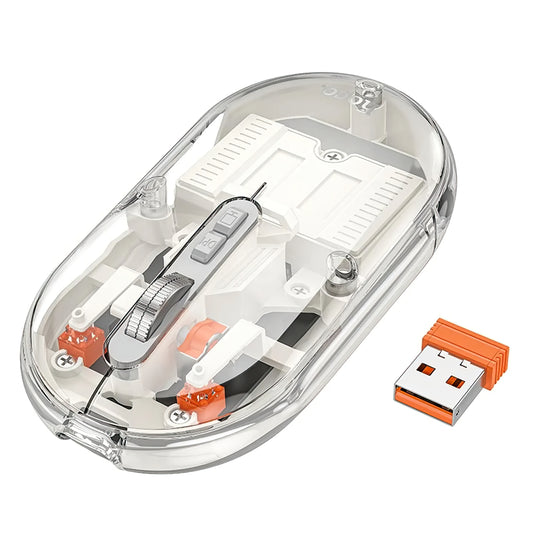 HOCO GM35 Wireless Mouse, 1600DPI, BT / Wi-Fi, White