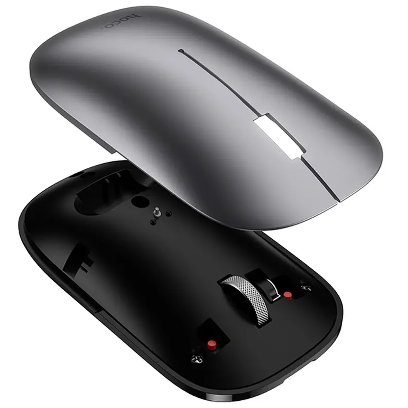 Wireless Mouse HOCO GM43, 1600DPI, BT / Wi-Fi, Gray