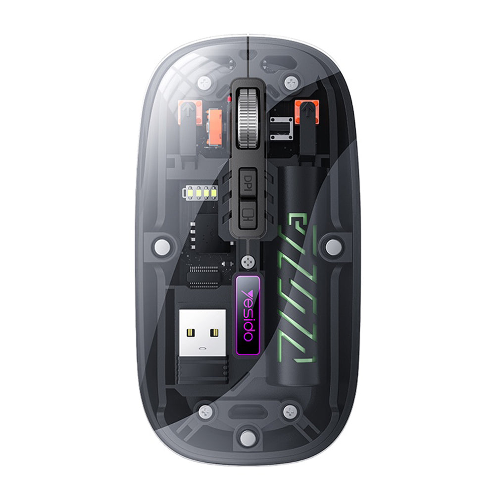 Ασύρματο Ποντίκι Yesido KB29, 800DPI - 1600DPI, BT / Wi-Fi, Μαύρο