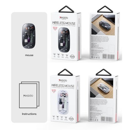 Ασύρματο Ποντίκι Yesido KB29, 800DPI - 1600DPI, BT / Wi-Fi, Μαύρο