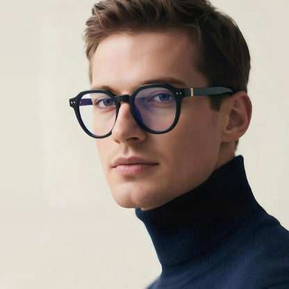 Techsuit 2228 Men's Computer Glasses, Anti-Blue Light, Light Brown