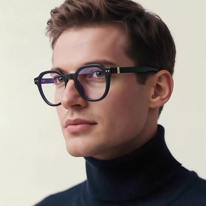 Techsuit 2228 Men's Computer Glasses, Anti-Blue Light, Light Brown