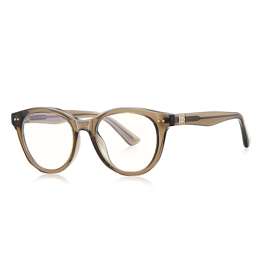 Techsuit 2231 Men's Computer Glasses, Anti-Blue Light, Light Brown