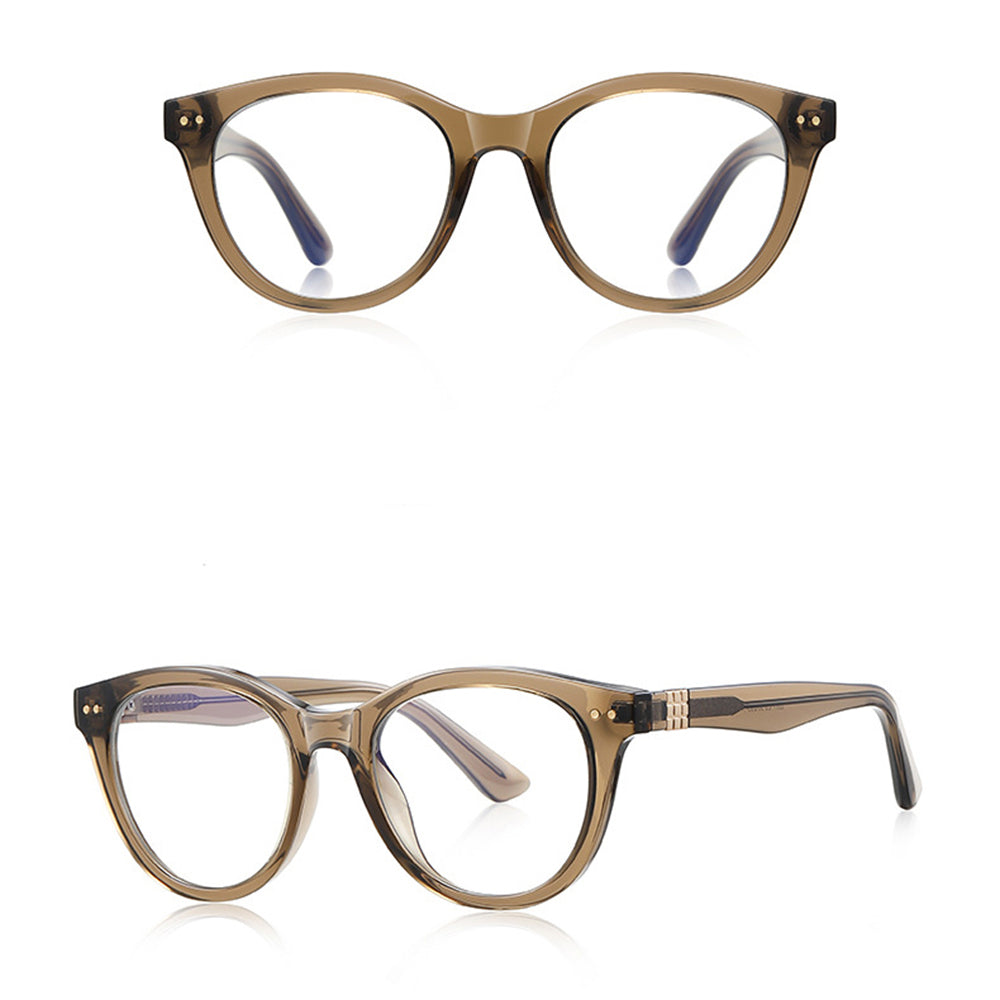 Techsuit 2231 Men's Computer Glasses, Anti-Blue Light, Light Brown