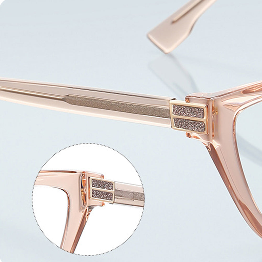 Techsuit 2279 Women's Computer Glasses, Anti-Blue Light, Light Brown