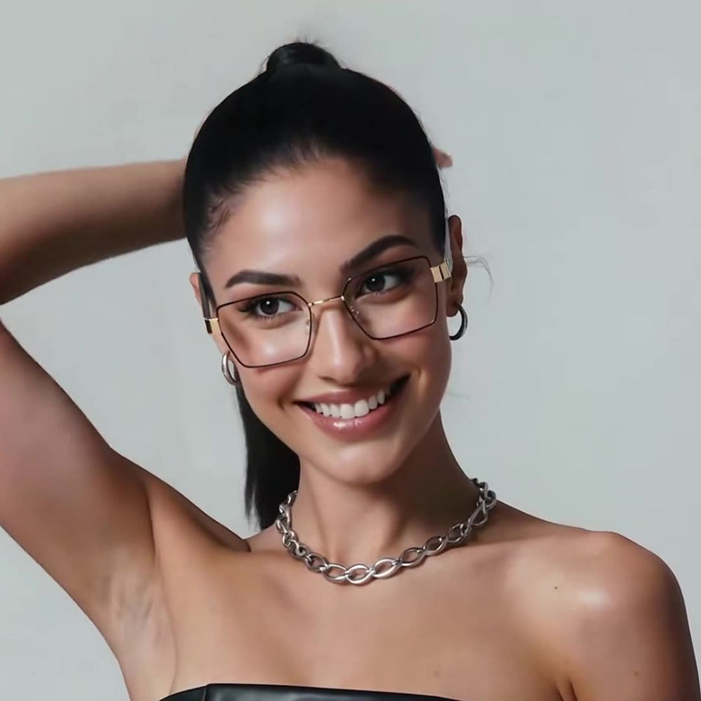 Techsuit 3169 Women's Computer Glasses, Anti-Blue Light, Brown