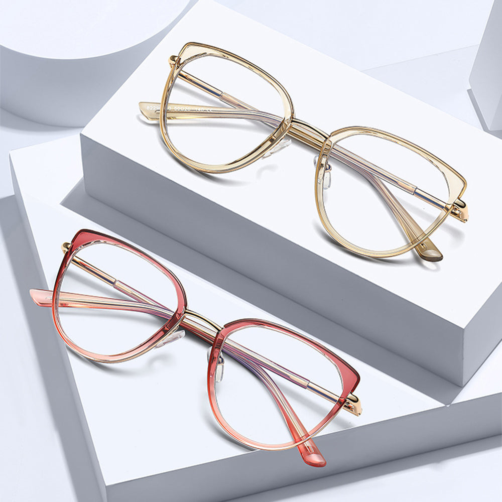 Γυναικεία Οθόνης Οπτικά Techsuit 82290, Αντι-Μπλε Φως, Μαύρα Χρυσά