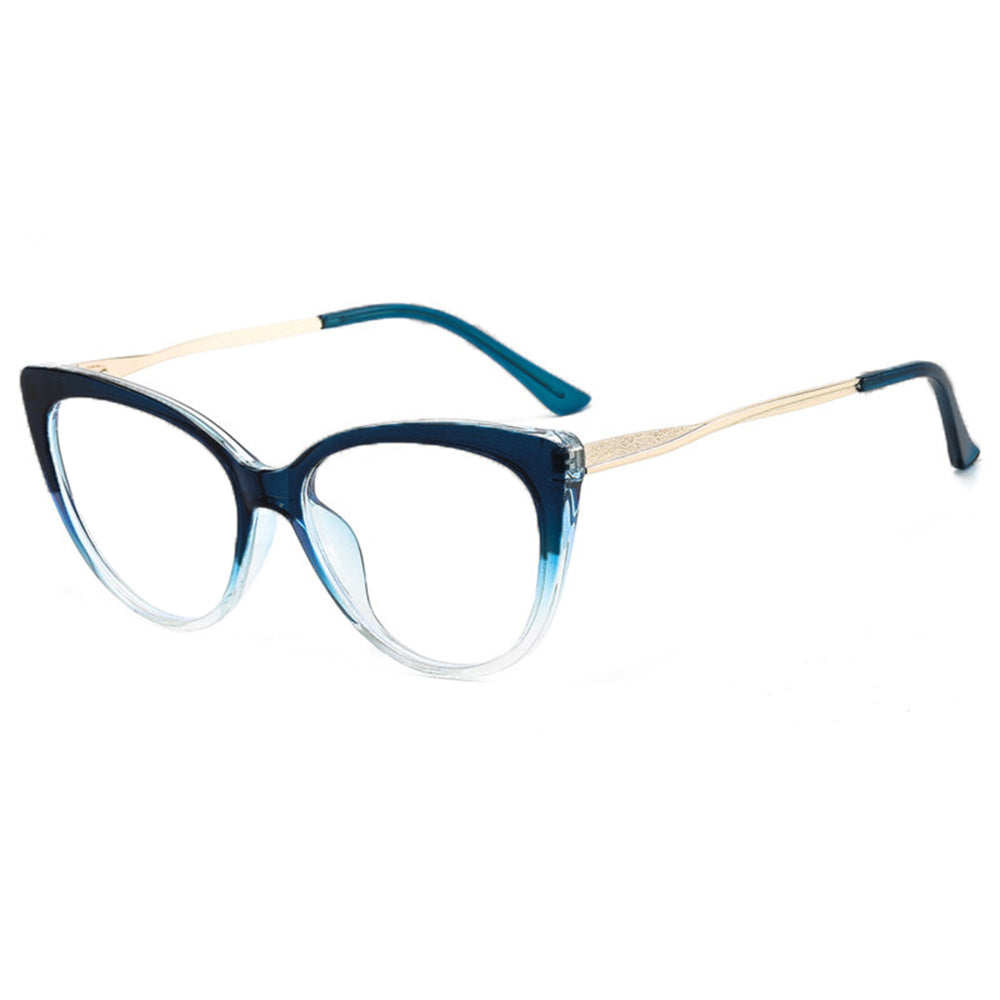 Techsuit Women's Computer Glasses F5018-C8, Anti-Blue Light, Blue