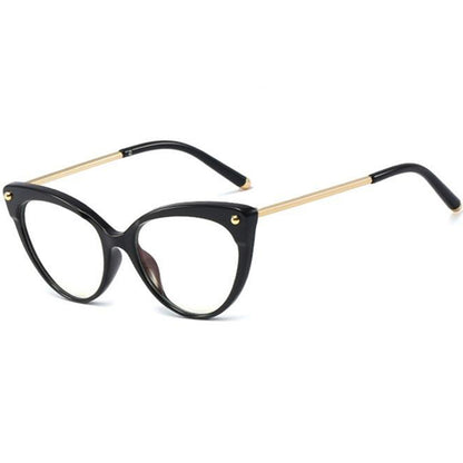 Techsuit Women's Computer Glasses F93308, Anti-Blue Light, Black