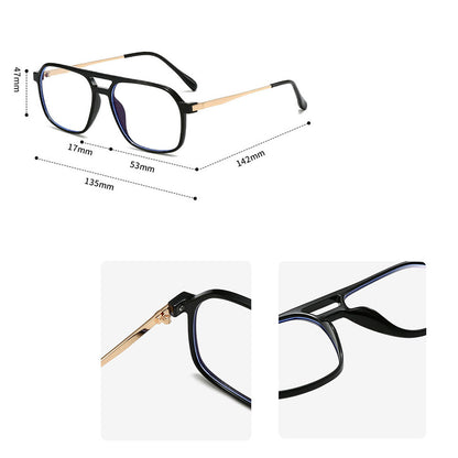 Unisex Techsuit 83092 Computer Glasses, Anti-Blue Light, Black and Gold