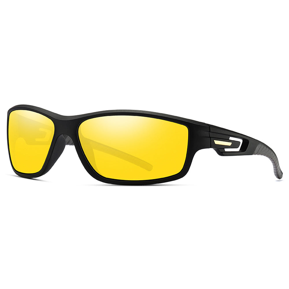 Unisex Cycling Glasses Techsuit 201910, Polarized, Black Yellow