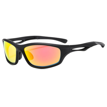Unisex Cycling Glasses Techsuit 9309, Polarized, Black Red