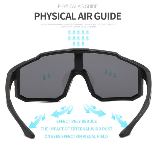 Γυαλιά Ποδηλασίας Unisex Techsuit 9337, Προστασία UV, Μαύρα Μπλε
