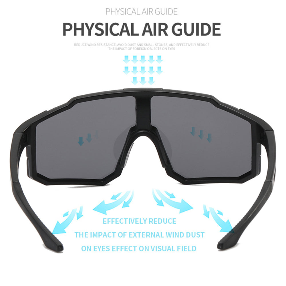 Γυαλιά Ποδηλασίας Unisex Techsuit 9337, Προστασία UV, Μαύρα Κόκκινα