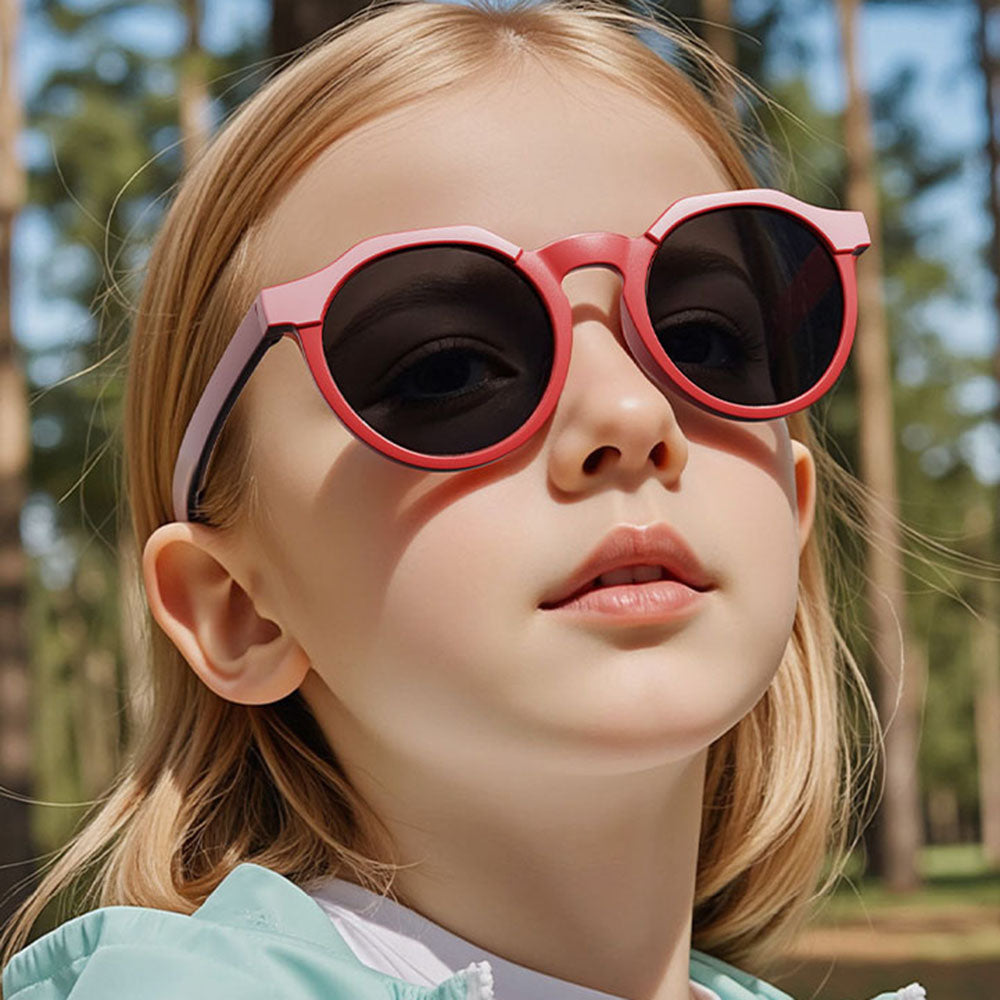Techsuit 601 Kids Sunglasses, Polarized, UV Protection, Pink Red