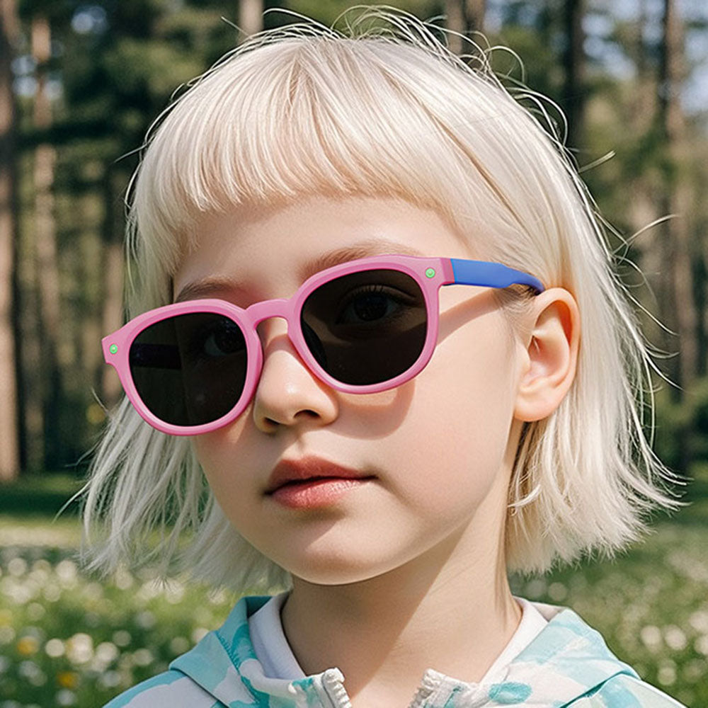 Techsuit 616 Kids Sunglasses, Polarized, UV Protection, Purple Pink