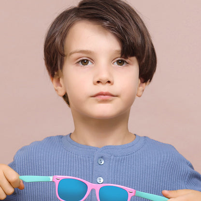 Techsuit D802 Kids Sunglasses, Polarized, UV Protection, Navy Yellow