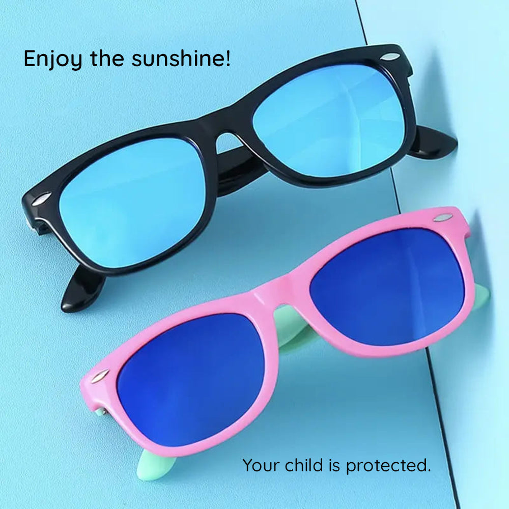 Techsuit D802 Kids Sunglasses, Polarized, UV Protection, Navy Yellow