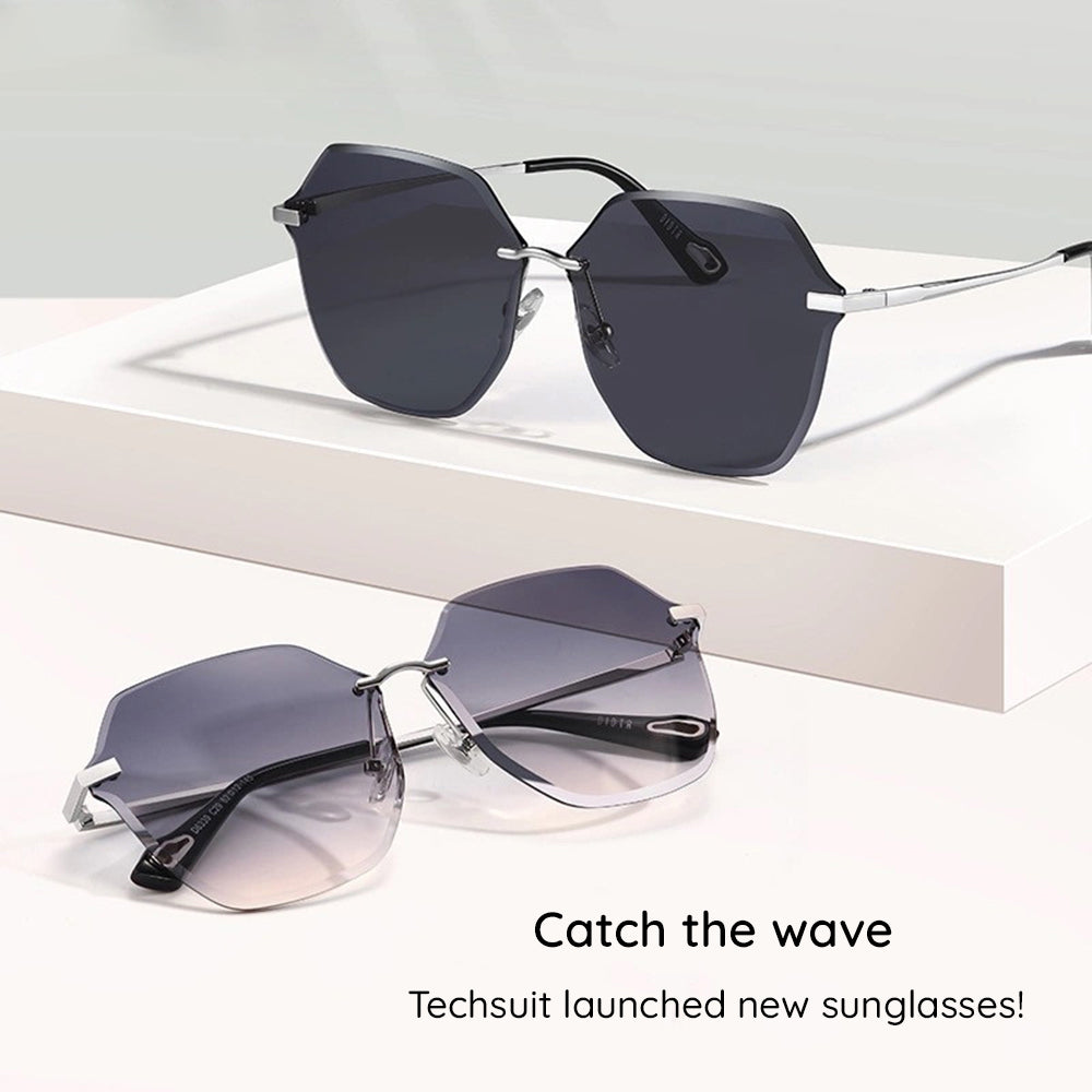 Techsuit 8195 Women's Sunglasses, Silver Purple