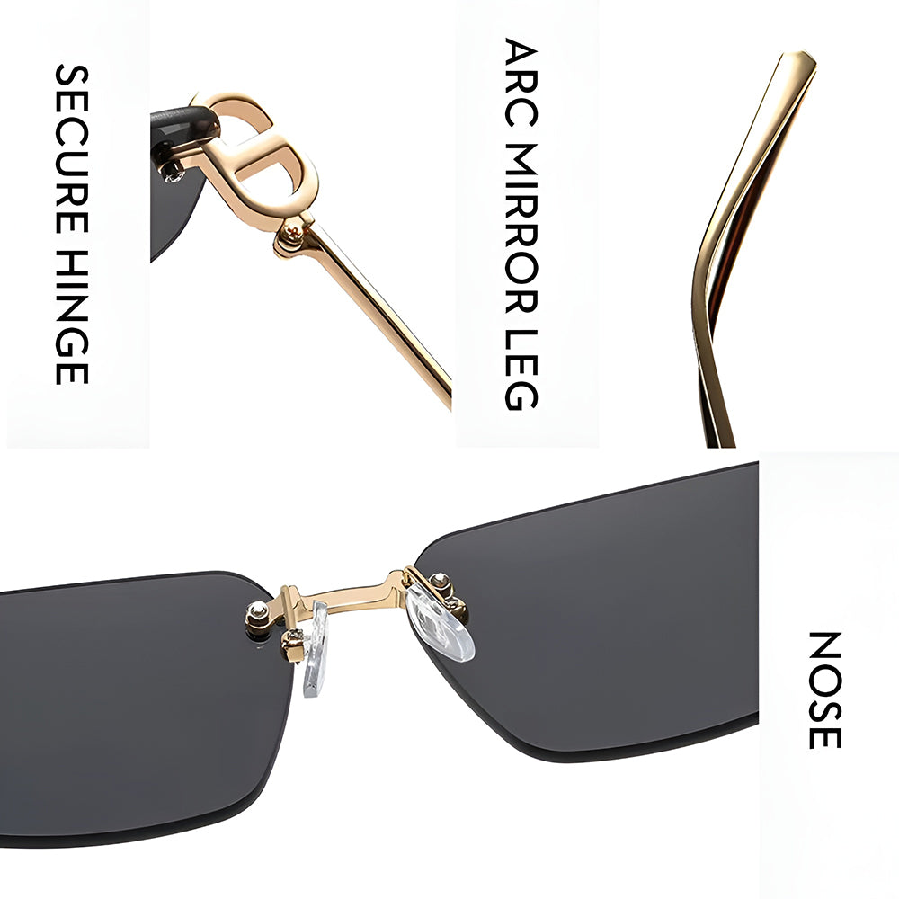 Unisex Techsuit S098 Sunglasses, Gold Light Brown