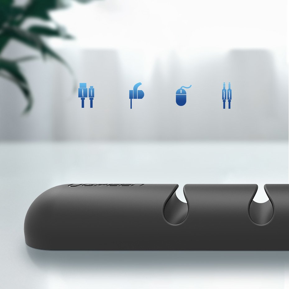 Διοργανωτής Καλωδίων UGREEN, Σετ 2 τεμαχίων, Μαύρο