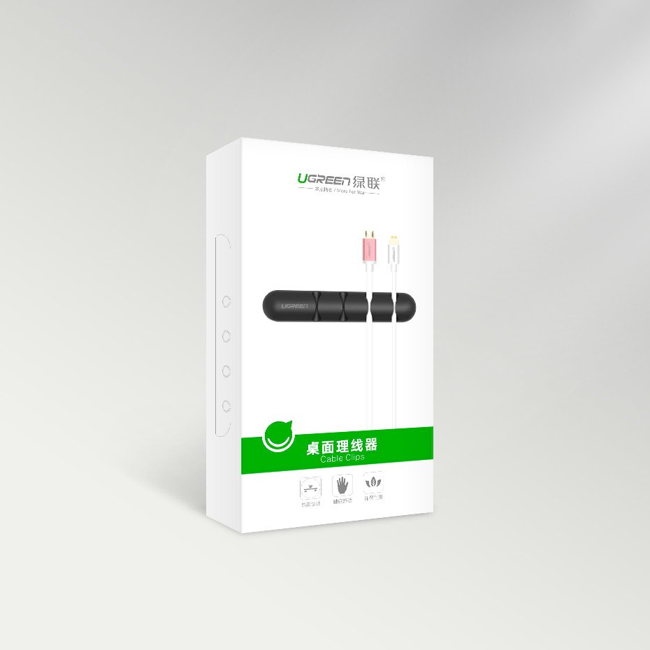 Διοργανωτής Καλωδίων UGREEN, Σετ 2 τεμαχίων, Μαύρο